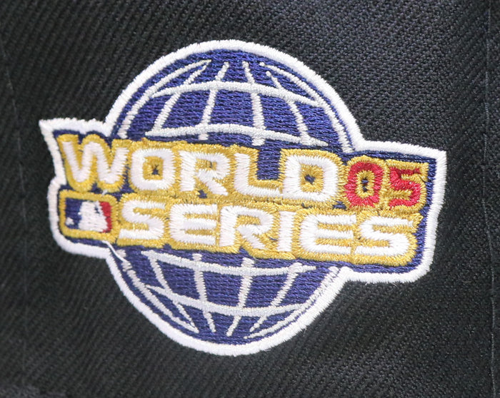 HOUSTON ASTROS (BLACK) "2005 WORLDSERIES" NEW ERA 59FIFTY FITTED (GREY UNDER VISOR)