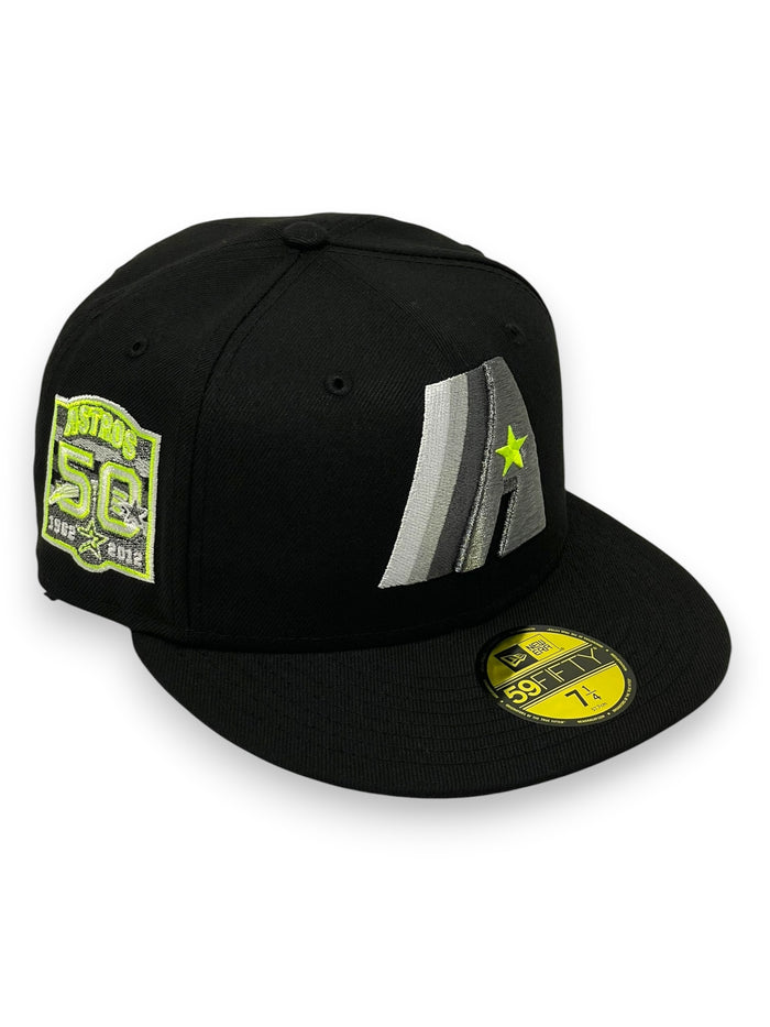 HOUSTON ASTROS (BLACK) " 50TH ANN" NEW ERA 59FIFTY FITTED