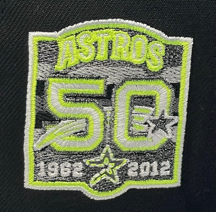 HOUSTON ASTROS (BLACK) " 50TH ANN" NEW ERA 59FIFTY FITTED