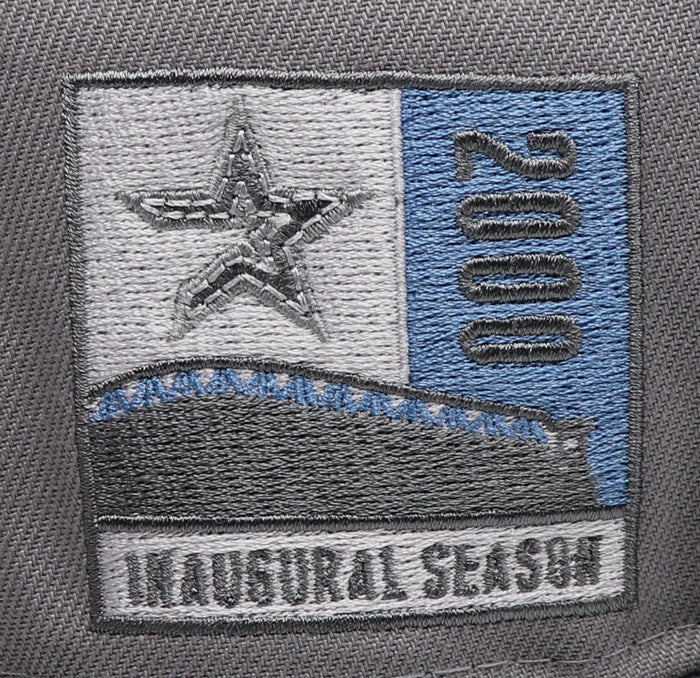 HOUSTON ASTROS (GREY) (2000 INAUGURAL SEASON) NEW ERA 59FIFTY FITTED (SKY BLUE UNDER VISOR)
