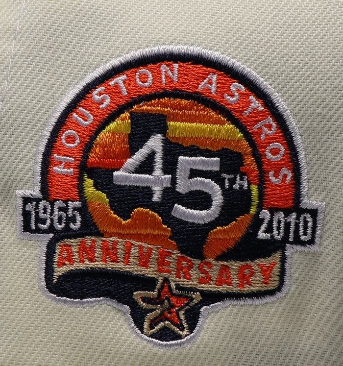 HOUSTON ASTROS "OFFWHITE" (45TH ANNIVERSARY) NEW ERA 59FIFTY FITTED (YELLOW UNDER VISOR)