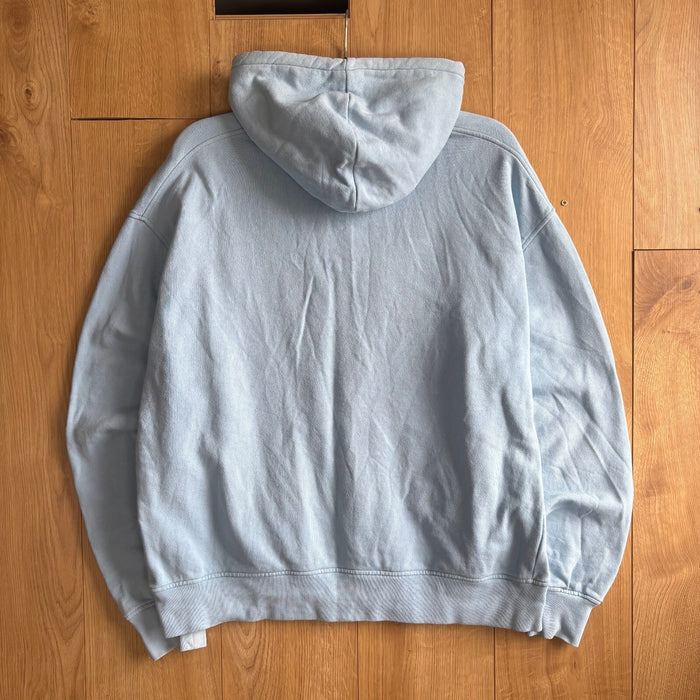 Icecream Embroidered Script Logo Hoodie Baby Blue Pullover Size XL