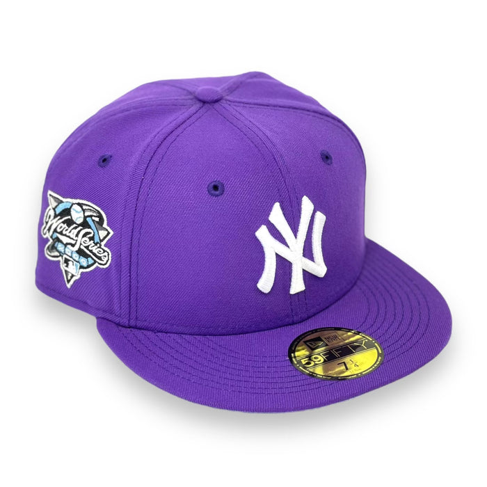 NEW YORK YANKEES (PURPLE) (2000 WORLDSERIES) NEW ERA 59FIFTY FITTED (SKY BLUE UNDER VISOR)