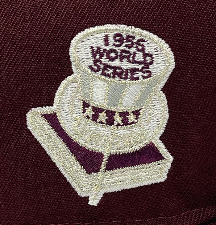NEW YORK YANKEES (MAROON) (1956 WORLD SERIES) NEW ERA 59FIFTY FITTED (SILVER UNDER VISOR)