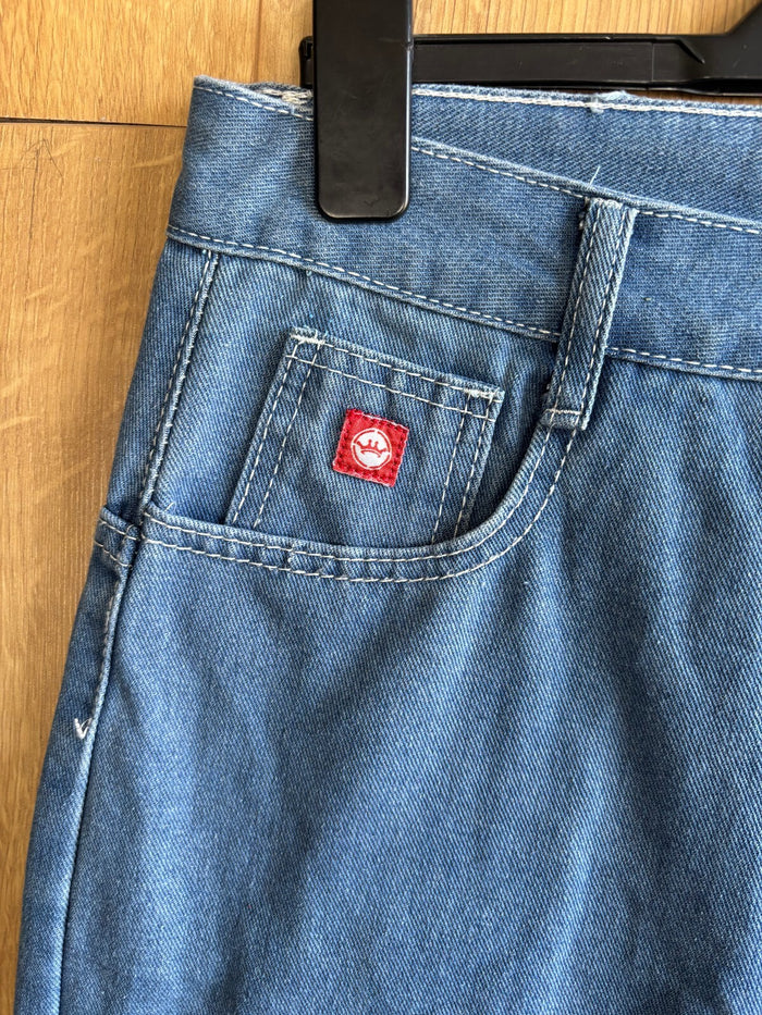 JNCO Jeans Baggy Tiger Graphic Denim Y2K Skater Blue Jeans Medium