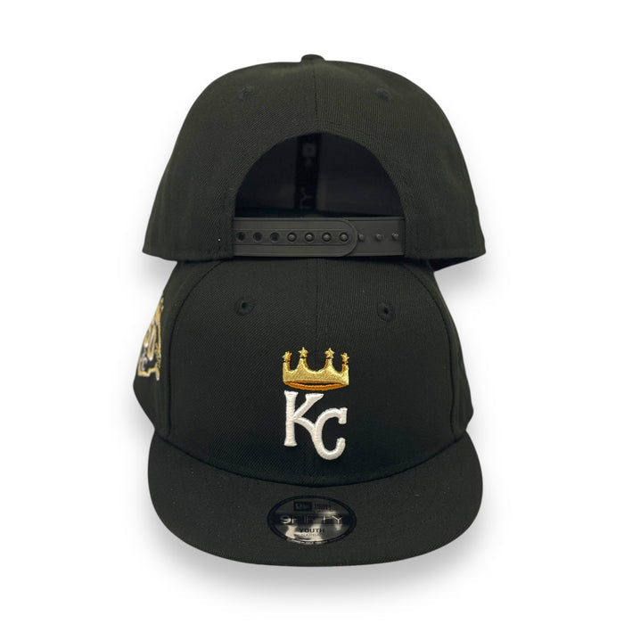 "KIDS" KANSAS CITY ROYALS (BLACK) (50TH ANN)  NEW ERA 9FIFTY SNAPBACK