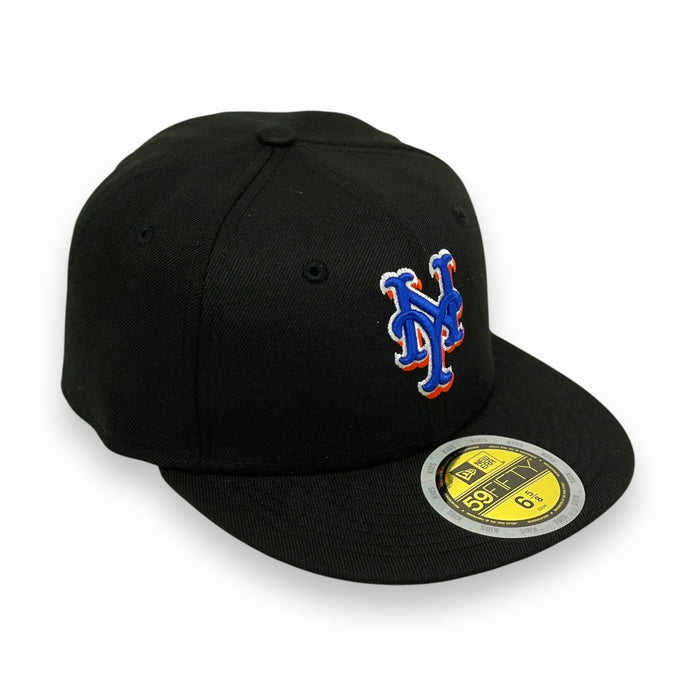 "KIDS" NEW YORK METS (BLACK) NEW ERA 59FIFTY FITTED (ROYAL UNDER VISOR)