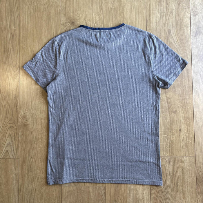 Larsson & Co patterned t shirt grey minimal