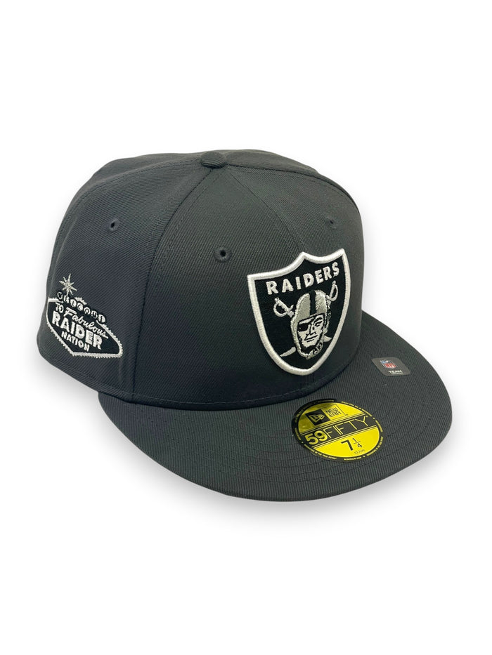 LAS VEGAS RAIDERS (DK GREY) "VEGAS RAIDER NATION " NEWERA 59FIFTY FITTED