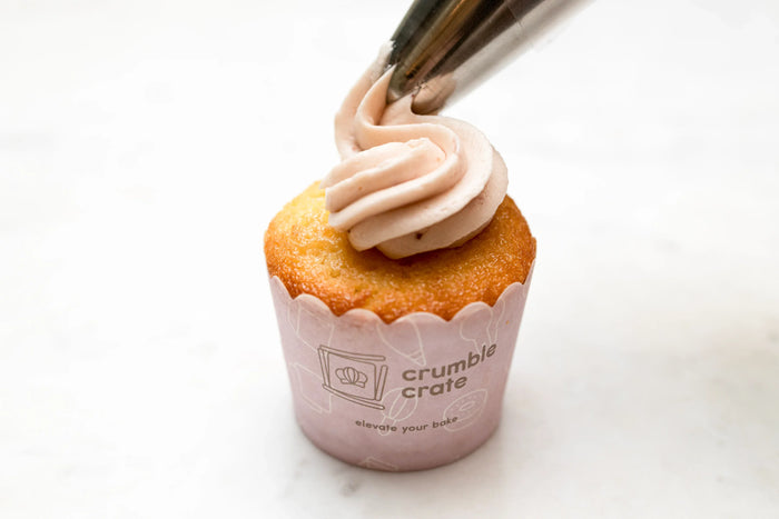 Lemon Cupcakes With Strawberry Buttercream by Crumble Crate