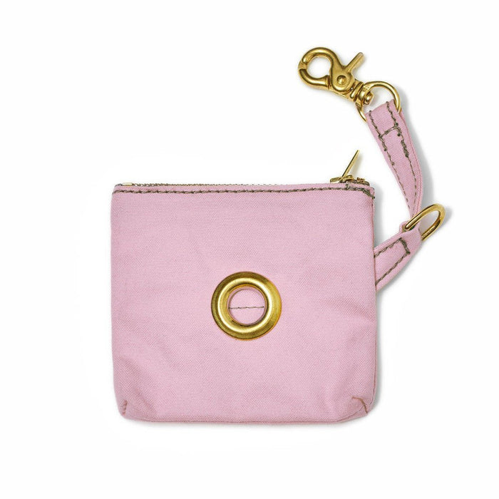 Light Pink Waxed Cotton Canvas Poop Bag PouchPoop Bag PouchesFound My Animal