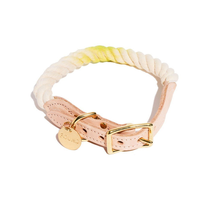 Lime Cotton Rope Cat & Dog CollarDog CollarsFound My AnimalXS