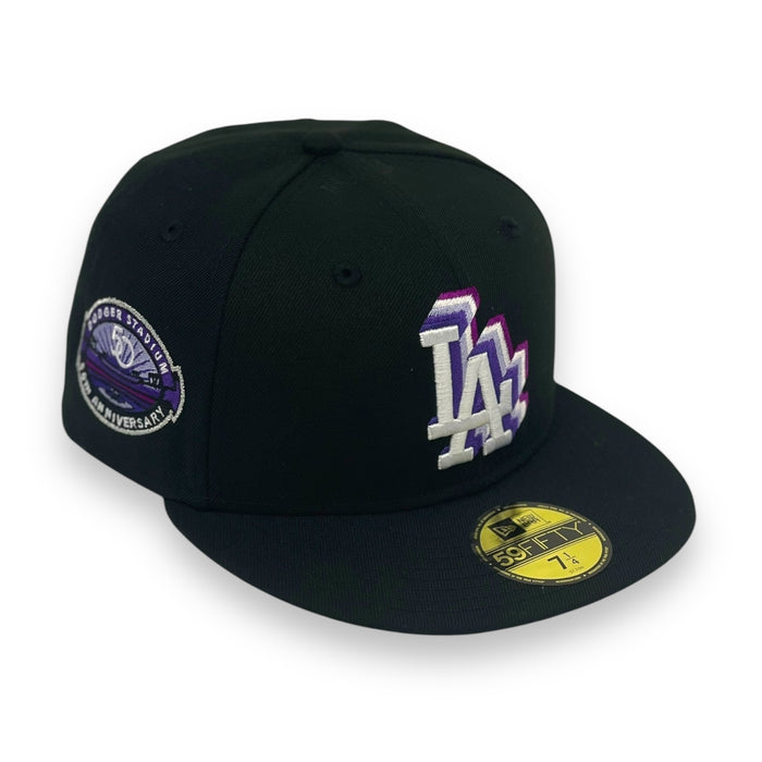 LOS ANGELES DODGERS (BLACK) "50TH ANN" NEW ERA 59FIFTY FITTED