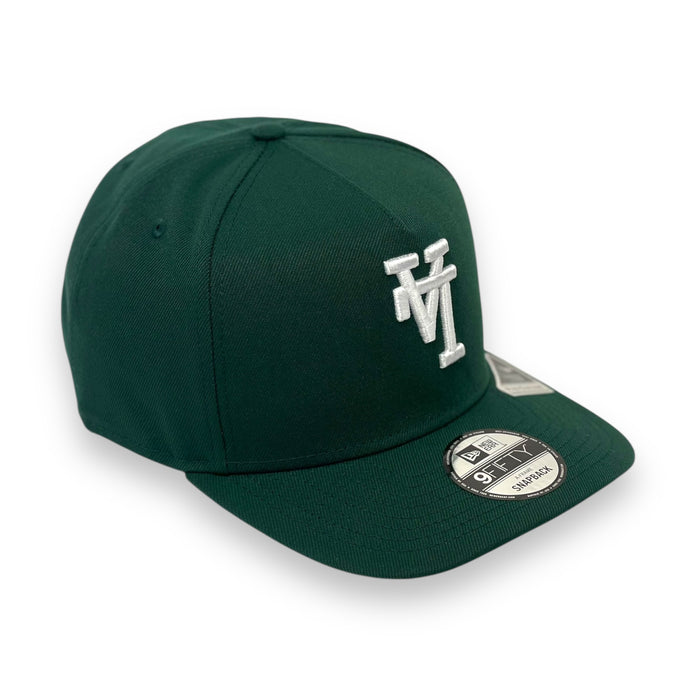 LOS ANGELES DODGERS (DK-GREEN)(UPSIDE DOWN LOGO) "9FIFTY AFRAME" NEW ERA SNAPBACK