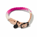 Magenta Ombre Cotton Rope Cat & Dog Collar – Matte Black HardwareDog CollarsFound My AnimalXS