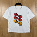 Mertra Gradient Logo Graphic T Shirt White Boxy Oversized Size M