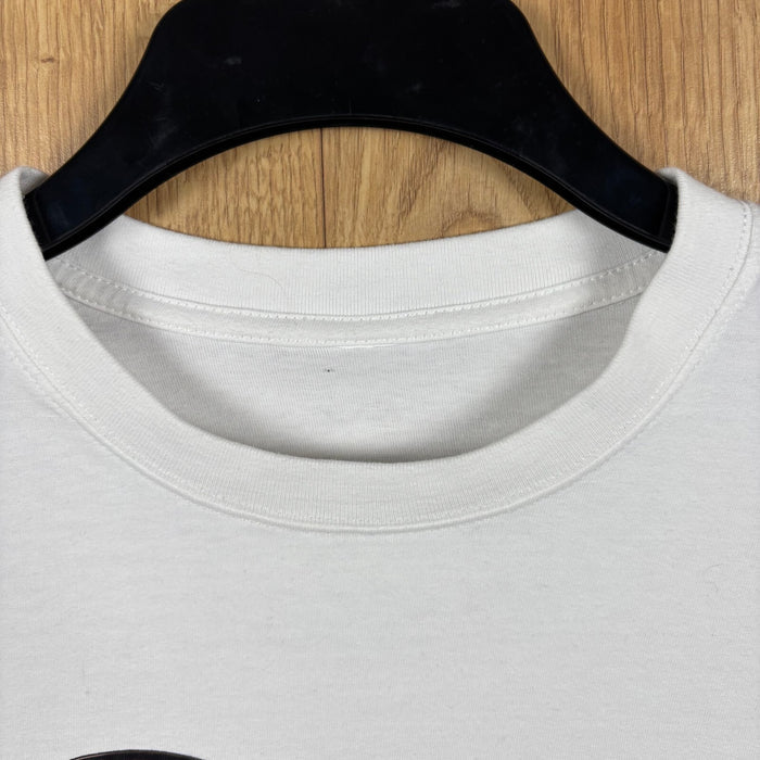 Mertra Gradient Logo Graphic T Shirt White Boxy Oversized Size M