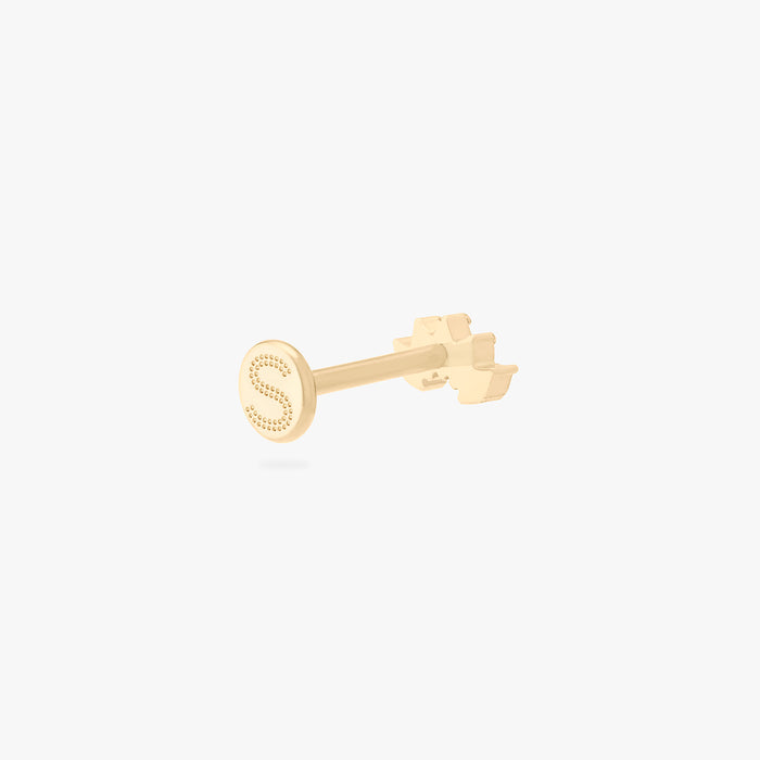 This is an image of a micro-sized gold toned stud with CZ's in a crown marquise shape. color:null|gold/clear