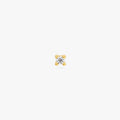 A gold micro stud with a clear cz gem color:null|gold/clear