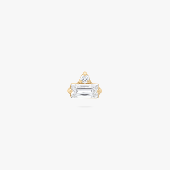 Micro Stacked Baguette Flatback Stud