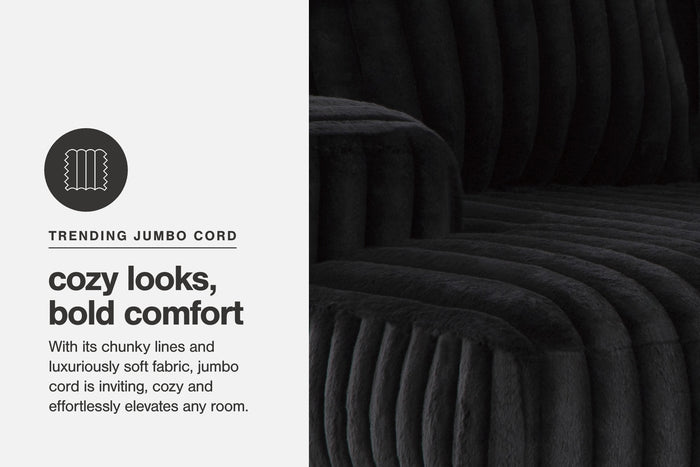 Midnight-Madness Oversized Accent Ottoman
