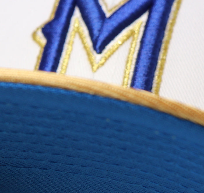 MILWAUKEE BREWERS (COUNTY STADIUM) NEW ERA 59FIFTY FITTED (BLUE UNDER VISOR)