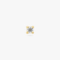A mini gold stud with a clear cz gem color:null|gold/clear
