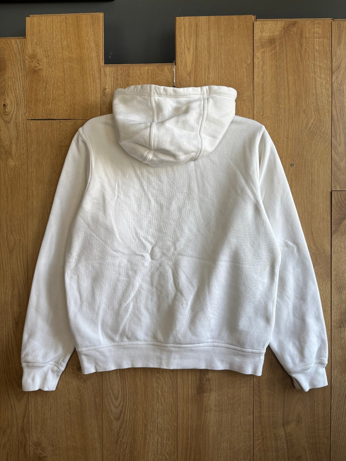 Nike Mini Swoosh White Pullover Hoodie Centre Swoosh Fleece Hoodie Size M