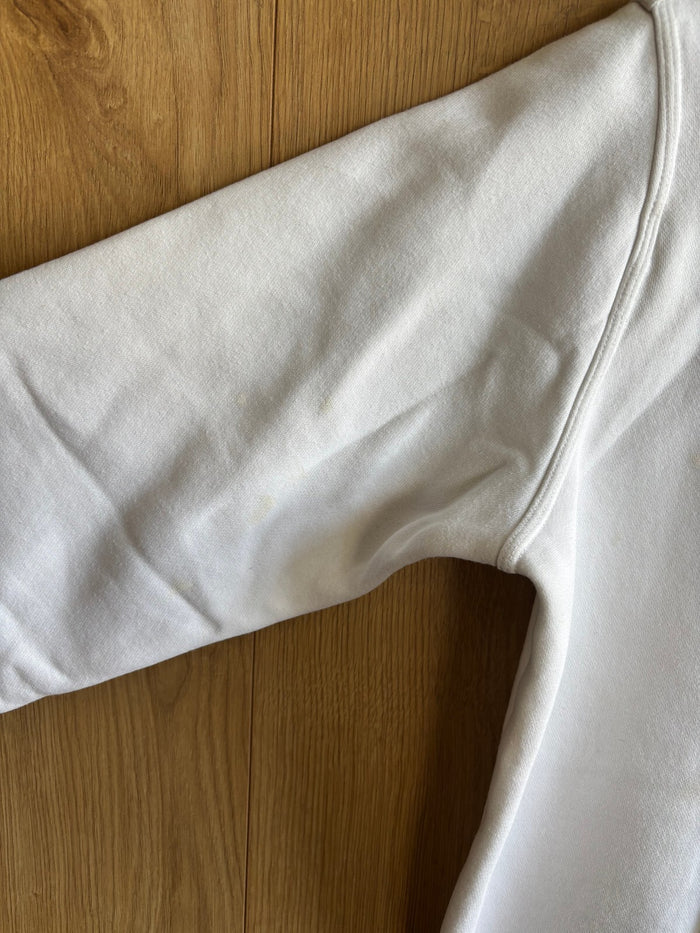 Nike Mini Swoosh White Pullover Hoodie Centre Swoosh Fleece Hoodie Size M