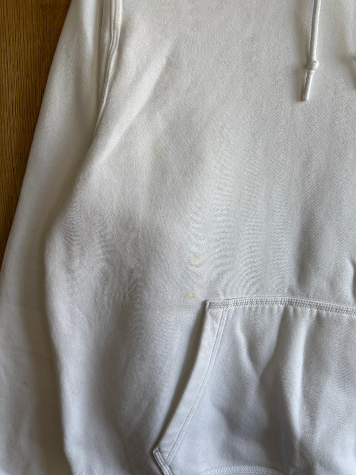 Nike Mini Swoosh White Pullover Hoodie Centre Swoosh Fleece Hoodie Size M