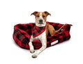 Mink Relaxer Bed - Red & BlackDog BedsFound My AnimalMedium