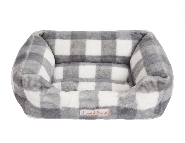 Mink Relaxer Bed- Grey and WhiteDog BedsFound My AnimalMedium