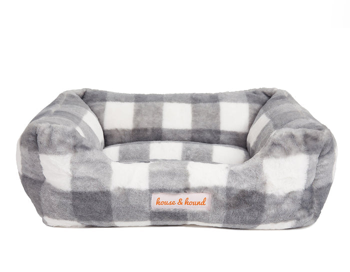 Mink Relaxer Bed- Grey and WhiteDog BedsFound My AnimalMedium