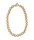 Mood Necklace in Gold. Gold-plated brass round links with a toggle closure.