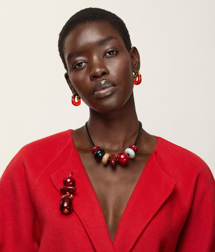 Museo Cord II Necklace in Bordeaux