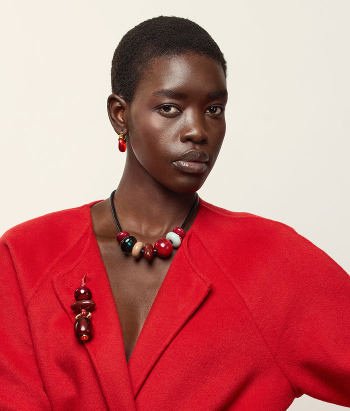 Museo Cord II Necklace in Bordeaux