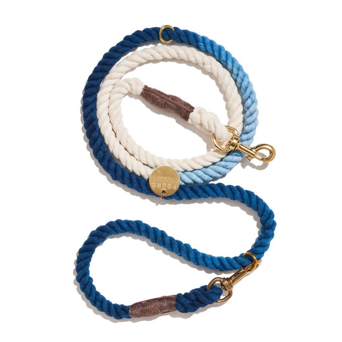 Navy Cotton Rope Dog Leash by Found My Animal | Bolt Snaps, AdjustableShop LeashesFound My AnimalS