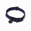 Navy Waxed Cotton Canvas Cat & Dog Collar – Matte Black HardwareDog CollarsFound My AnimalXS