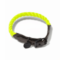 Neon Yellow Rope Cat & Dog Collar – Matte Black HardwareDog CollarsFound My AnimalXS