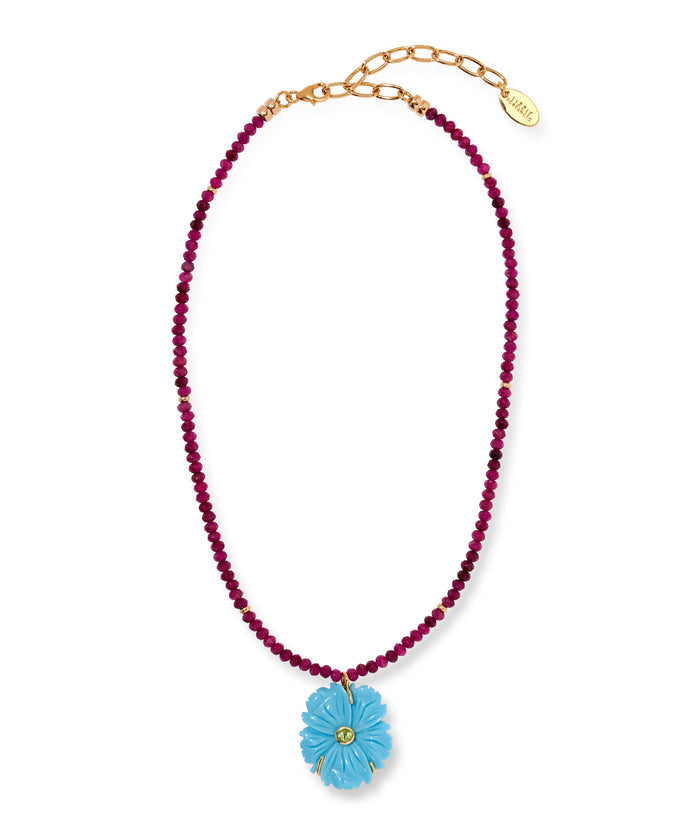 New Bloom Necklace in Cerulean
