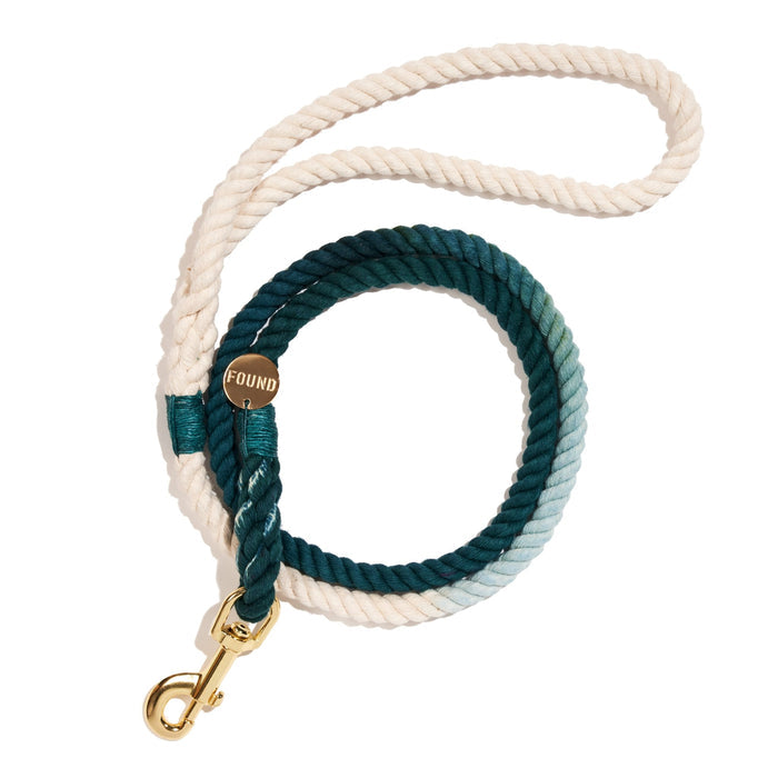 New! Marine Green Cotton Rope Dog Leash, Standard - 5FTStandard 5ft LeadsFound My AnimalMedium