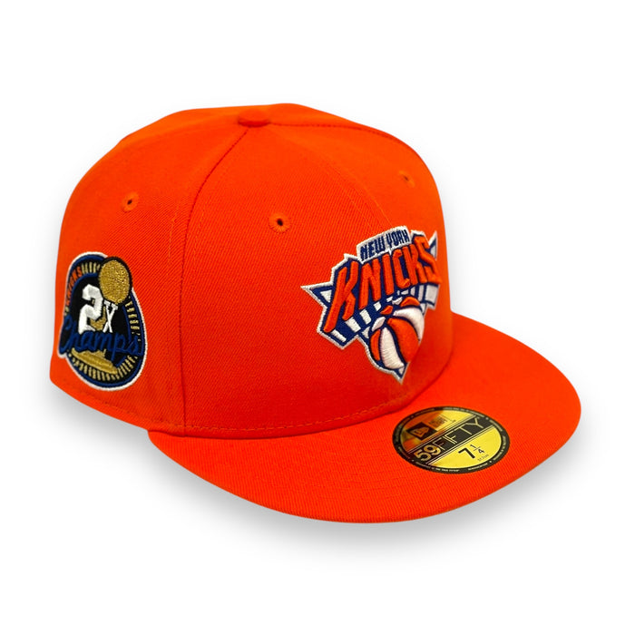 NEW YORK KNICKS (ORANGE) "2X CHAMPS" NEW ERA 59FIFTY FITTED