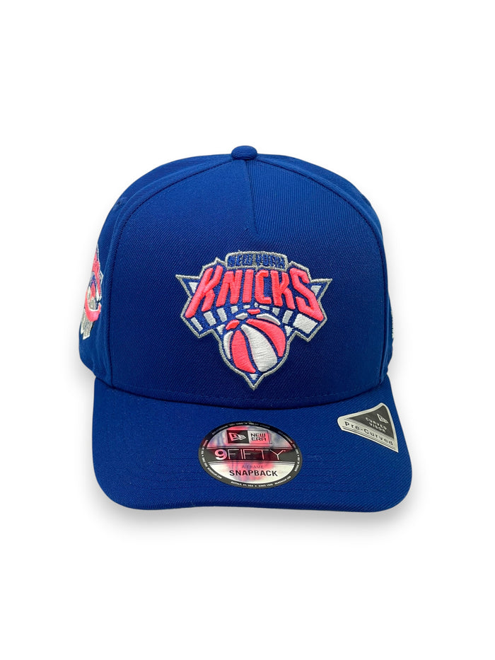 NEW YORK KNICKS (ROYAL/PINK) (50TH ANN) "9FIFTY AFRAME" NEW ERA SNAPBACK