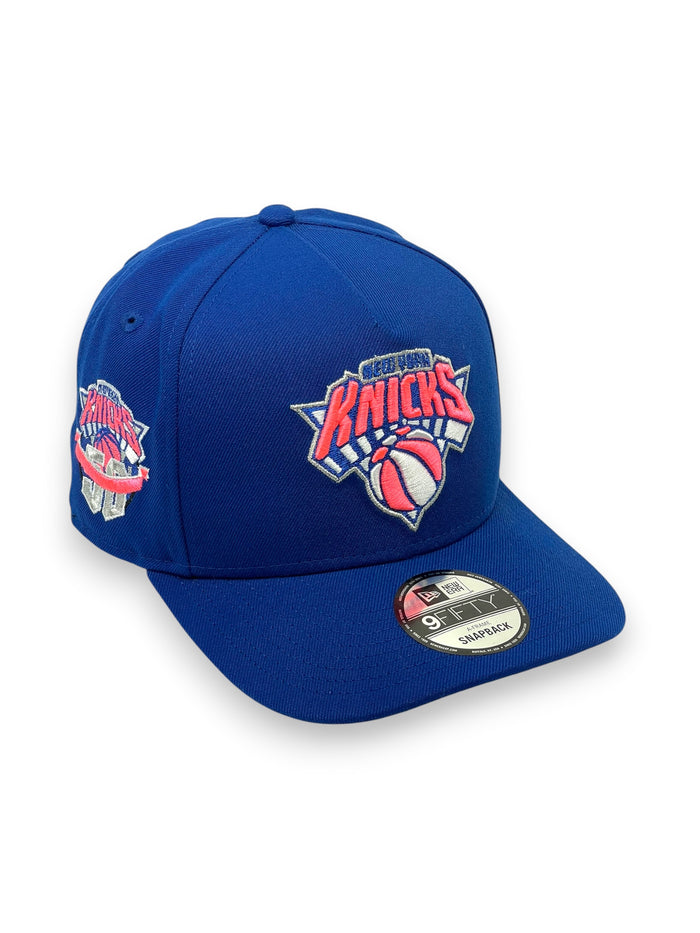 NEW YORK KNICKS (ROYAL/PINK) (50TH ANN) "9FIFTY AFRAME" NEW ERA SNAPBACK