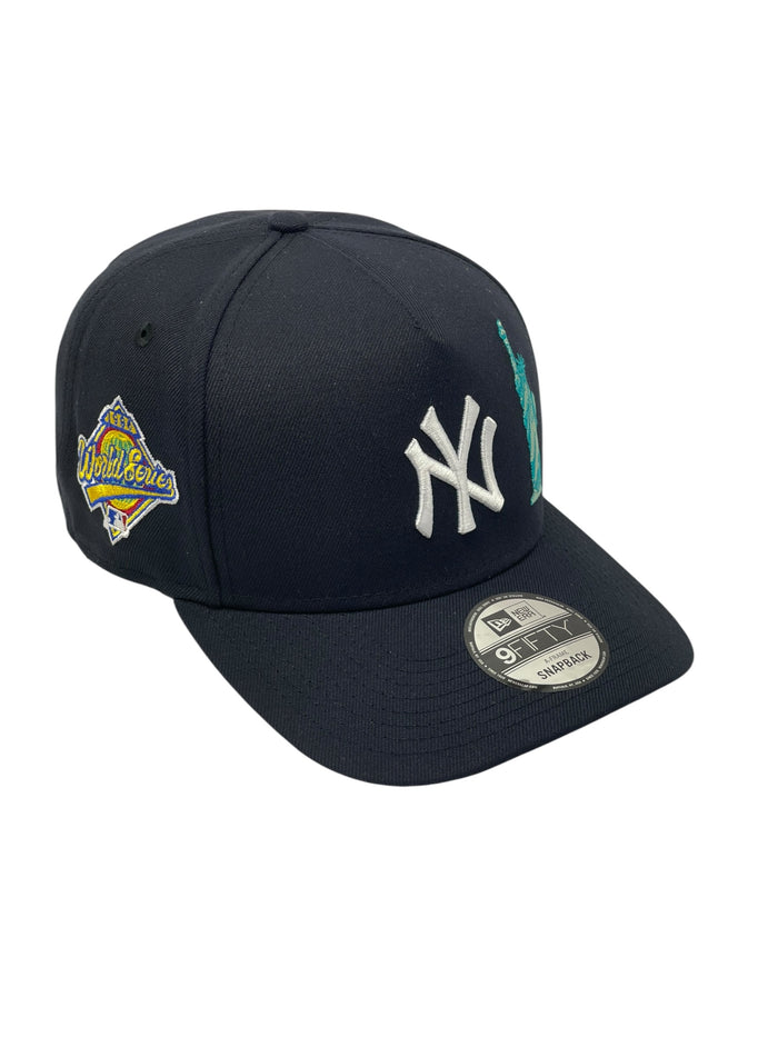 NEW YORK LIBERTY (NAVY) (1996 WS "LIBERTY LOGO") "9FIFTY AFRAME" NEW ERA SNAPBACK