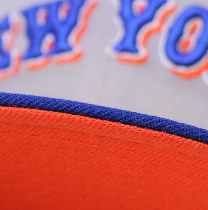 NEW YORK METS "25TH ANNIVERSARY" NEW ERA 59FIFTY FITTED (ORANGE UNDER VISOR)