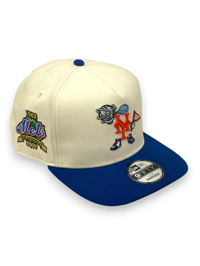 NEW YORK METS (OFF-WHITE) (40TH ANN) "9FIFTY AFRAME" NEW ERA SNAPBACK