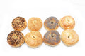 Freshly baked golden cookies arranged on a tray from a gourmet dessert baking kit