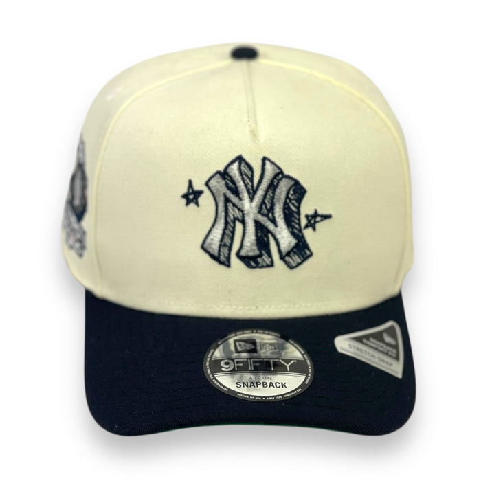 NEW YORK YANKEES (OFF-WHITE) (2000 WS CHAMPIONS) AFRAME NEW ERA 9FIFTY SNAPBACK