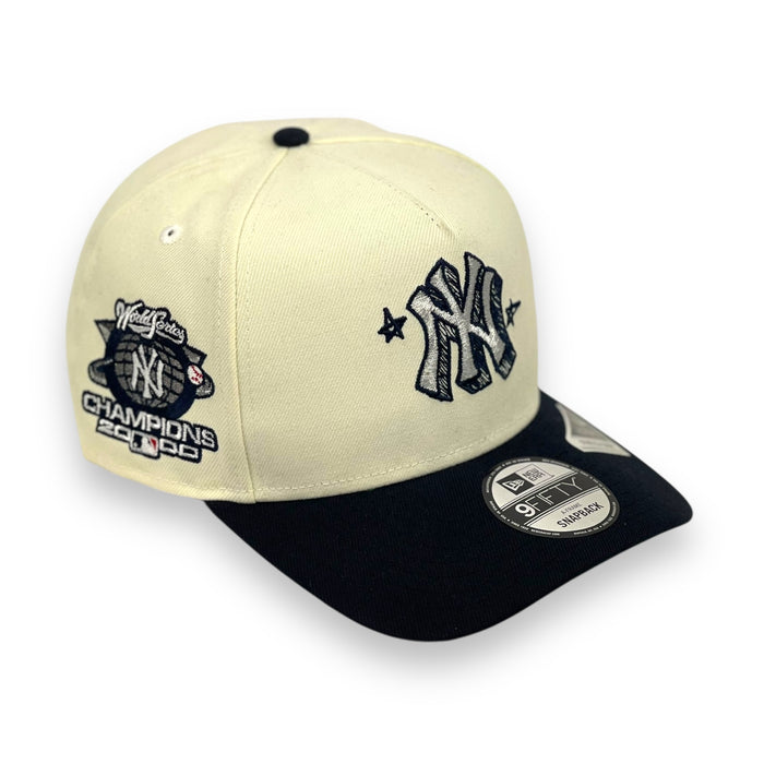 NEW YORK YANKEES (OFF-WHITE) (2000 WS CHAMPIONS) AFRAME NEW ERA 9FIFTY SNAPBACK